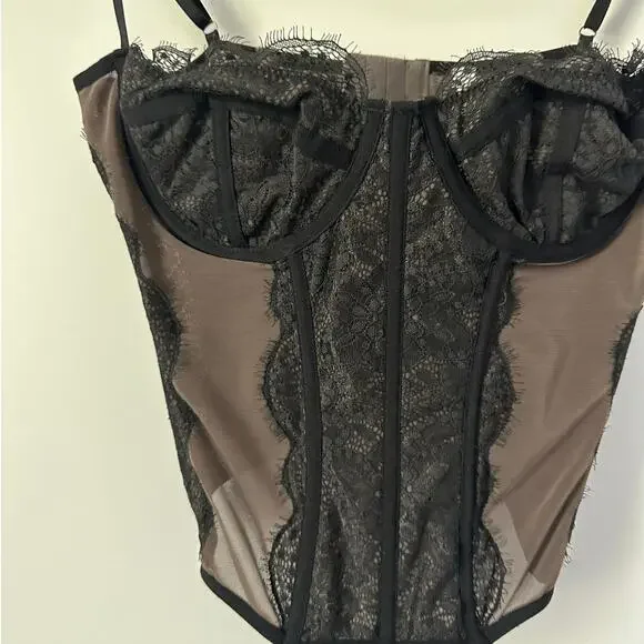 Urban Outfitters Out from Under Modern Love Corset Top Black size XL - Picture 5 of 11